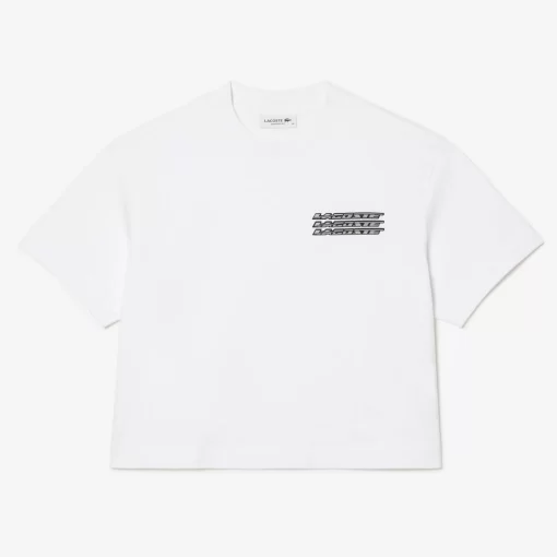 Lacoste T-Shirts-Women'S Oversized Cotton Jersey T-Shirt