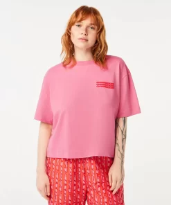 Lacoste T-Shirts-Women'S Oversized Cotton Jersey T-Shirt