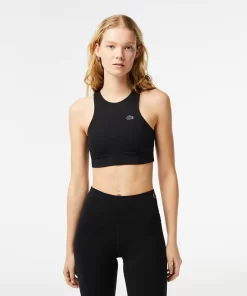 Lacoste Sport Clothing-Women'S Quick-Dry Recycled Polyamide Stretch Bra