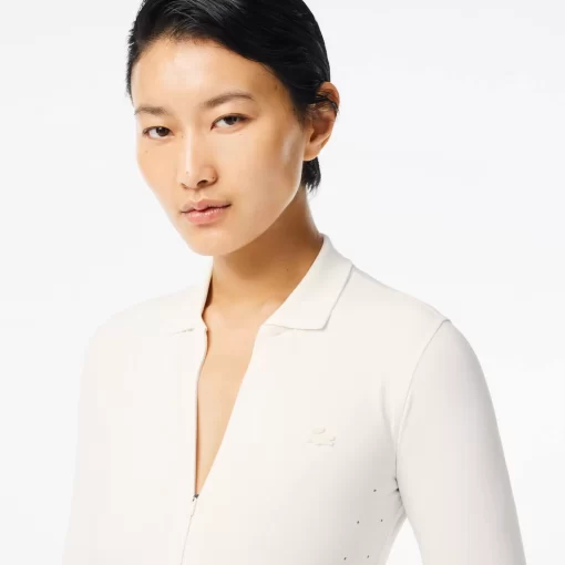 Lacoste Polo Shirts-Women'S Recycled Polyamide Collared Zip-Up Body