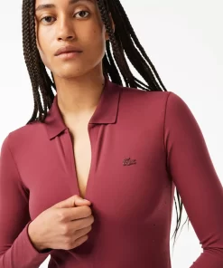 Lacoste Polo Shirts-Women'S Recycled Polyamide Collared Zip-Up Body