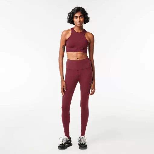 Lacoste Sport Clothing-Women'S Recycled Polyester Tapered Leggings