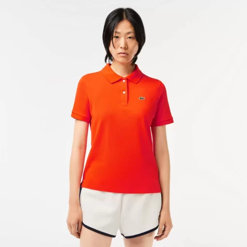 Lacoste Polo Shirts-Women'S Regular Fit Soft Cotton Petit Pique Polo Shirt