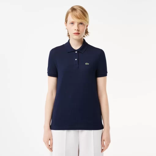 Lacoste Polo Shirts-Women'S Regular Fit Soft Cotton Petit Pique Polo Shirt