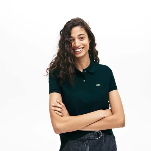 Lacoste Polo Shirts-Women'S Regular Fit Soft Cotton Petit Pique Polo Shirt