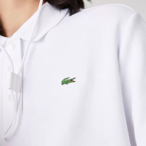 Lacoste Polo Shirts-Women'S Regular Fit Striped Organic Cotton Polo Shirt