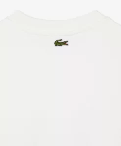 Lacoste Sweatshirts-Women'S Round Neck Tennis Net Print Sweatshirt