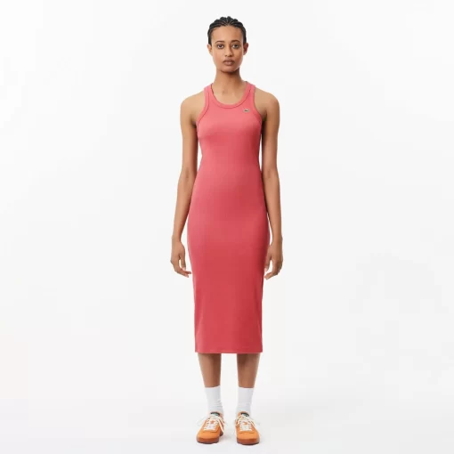 Lacoste Dresses & Skirts-Women'S Sleeveless Organic Cotton Dress