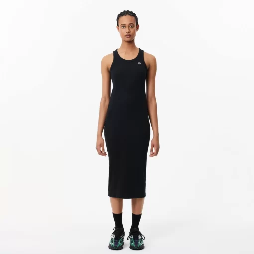 Lacoste Dresses & Skirts-Women'S Sleeveless Organic Cotton Dress