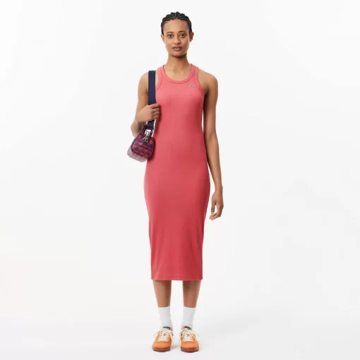 Lacoste Dresses & Skirts-Women'S Sleeveless Organic Cotton Dress