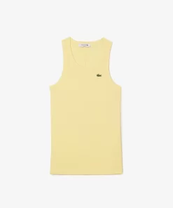 Lacoste T-Shirts-Women'S Slim Fit Organic Cotton Tank Top