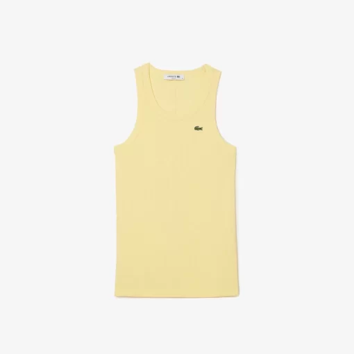 Lacoste T-Shirts-Women'S Slim Fit Organic Cotton Tank Top