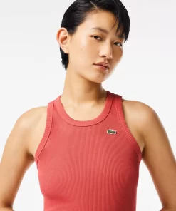 Lacoste T-Shirts-Women'S Slim Fit Organic Cotton Tank Top