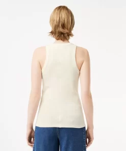 Lacoste T-Shirts-Women'S Slim Fit Organic Cotton Tank Top