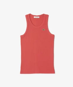 Lacoste T-Shirts-Women'S Slim Fit Organic Cotton Tank Top