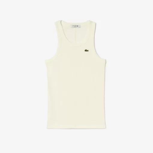 Lacoste T-Shirts-Women'S Slim Fit Organic Cotton Tank Top