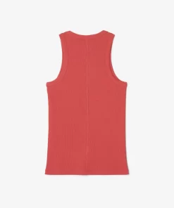 Lacoste T-Shirts-Women'S Slim Fit Organic Cotton Tank Top