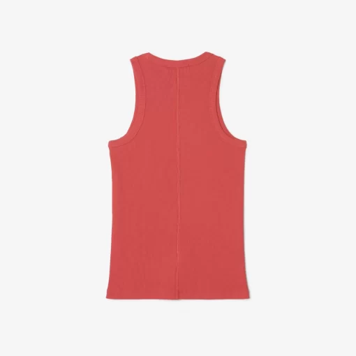 Lacoste T-Shirts-Women'S Slim Fit Organic Cotton Tank Top