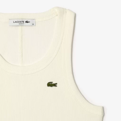 Lacoste T-Shirts-Women'S Slim Fit Organic Cotton Tank Top