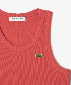 Lacoste T-Shirts-Women'S Slim Fit Organic Cotton Tank Top