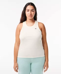 Lacoste T-Shirts-Women'S Slim Fit Organic Cotton Tank Top