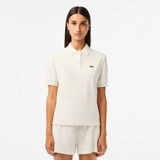 Lacoste Polo Shirts-Women'S Slim Fit Organic Cotton Terry Polo Shirt