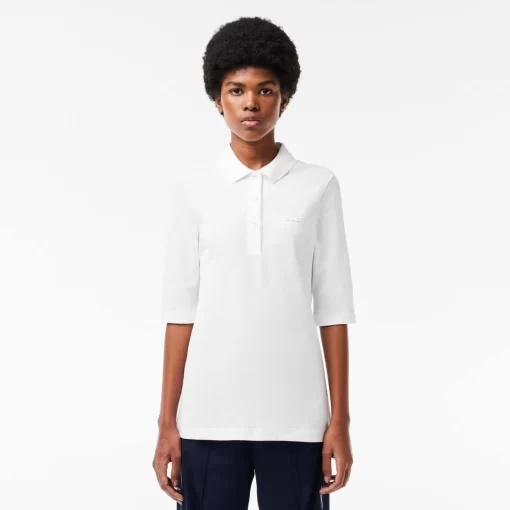 Lacoste Polo Shirts-Women'S Slim Fit Supple Cotton Polo Shirt