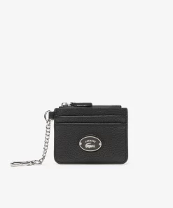 Lacoste Wallets & Small Leather Goods-Women'S Snap Hook Grained Leather Card Holder