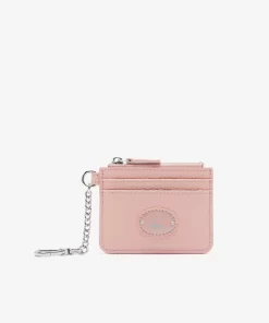 Lacoste Wallets & Small Leather Goods-Women'S Snap Hook Grained Leather Card Holder