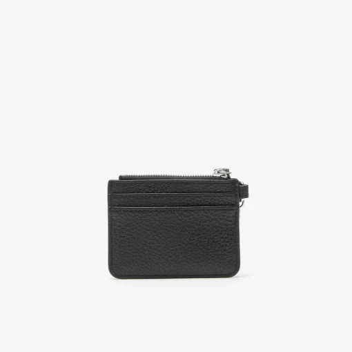 Lacoste Wallets & Small Leather Goods-Women'S Snap Hook Grained Leather Card Holder