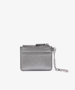 Lacoste Wallets & Small Leather Goods-Women'S Snap Hook Grained Leather Card Holder