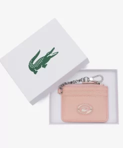 Lacoste Wallets & Small Leather Goods-Women'S Snap Hook Grained Leather Card Holder