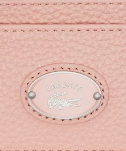 Lacoste Wallets & Small Leather Goods-Women'S Snap Hook Grained Leather Card Holder