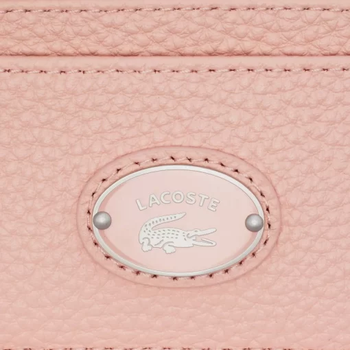 Lacoste Wallets & Small Leather Goods-Women'S Snap Hook Grained Leather Card Holder