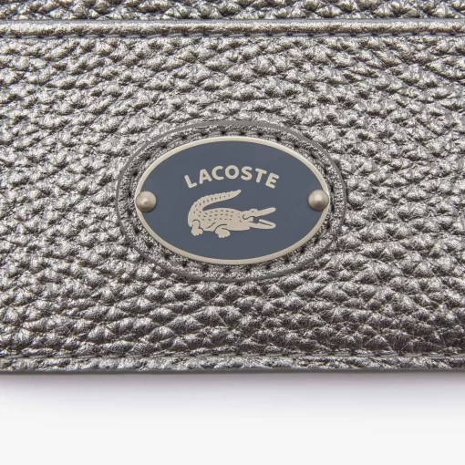 Lacoste Wallets & Small Leather Goods-Women'S Snap Hook Grained Leather Card Holder