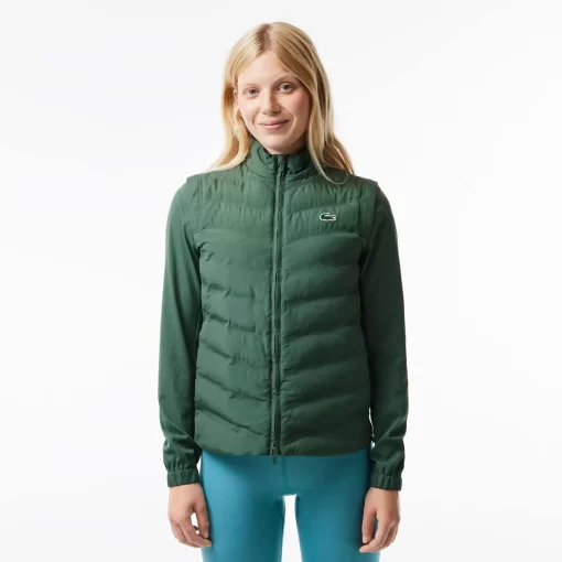 Lacoste Sport Clothing-Women'S Sport Padded Water-Repellent Golf Sweater