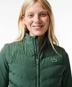 Lacoste Sport Clothing-Women'S Sport Padded Water-Repellent Golf Sweater