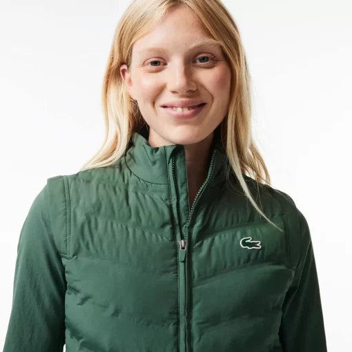 Lacoste Sport Clothing-Women'S Sport Padded Water-Repellent Golf Sweater