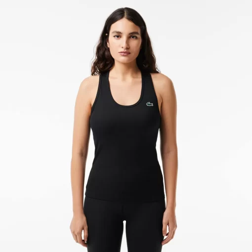 Lacoste Fitness & Training-Women'S Sport Slim Fit Ribbed Tank Top