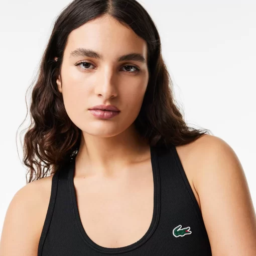 Lacoste Fitness & Training-Women'S Sport Slim Fit Ribbed Tank Top