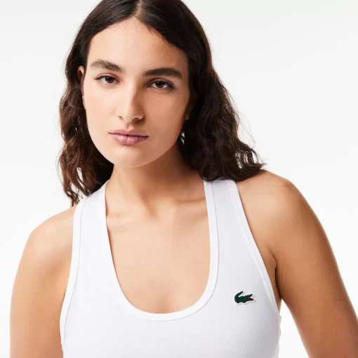 Lacoste Fitness & Training-Women'S Sport Slim Fit Ribbed Tank Top