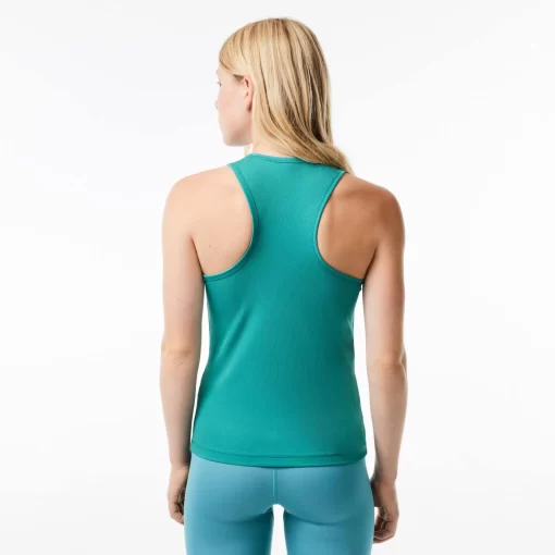 Lacoste Fitness & Training-Women'S Sport Slim Fit Ribbed Tank Top