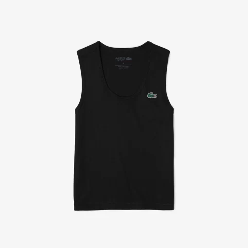 Lacoste Fitness & Training-Women'S Sport Slim Fit Ribbed Tank Top