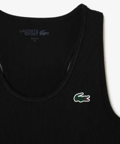 Lacoste Fitness & Training-Women'S Sport Slim Fit Ribbed Tank Top