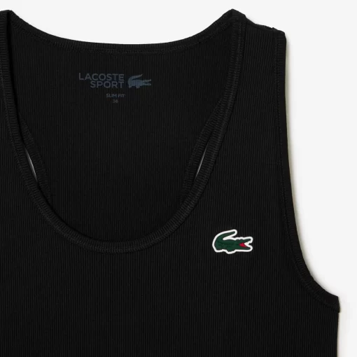 Lacoste Fitness & Training-Women'S Sport Slim Fit Ribbed Tank Top