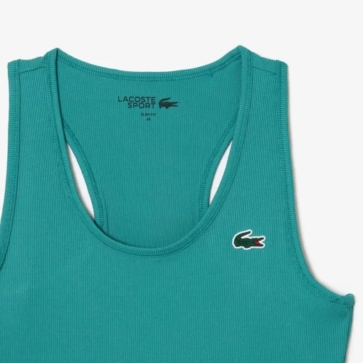 Lacoste Fitness & Training-Women'S Sport Slim Fit Ribbed Tank Top