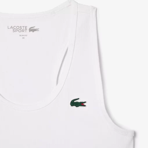 Lacoste Fitness & Training-Women'S Sport Slim Fit Ribbed Tank Top