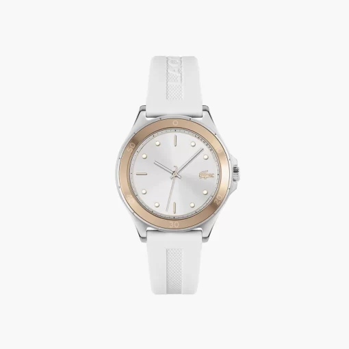 Lacoste Watches-Women'S Swing 3 Hands White Silicone Watch