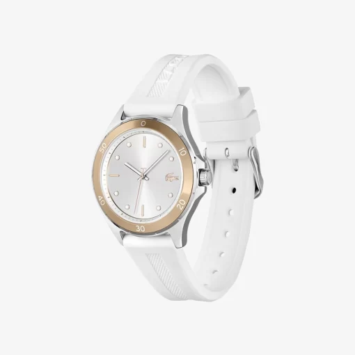 Lacoste Watches-Women'S Swing 3 Hands White Silicone Watch