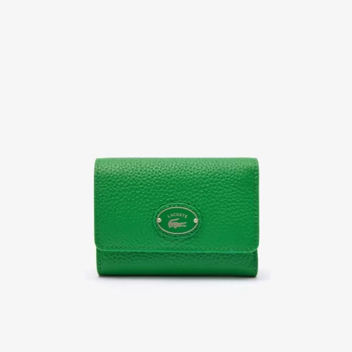 Lacoste Wallets & Small Leather Goods-Women'S Top Grain Leather Flap Close Wallet